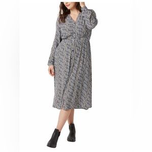 Chaps Ladies' Button Front Midi Dress